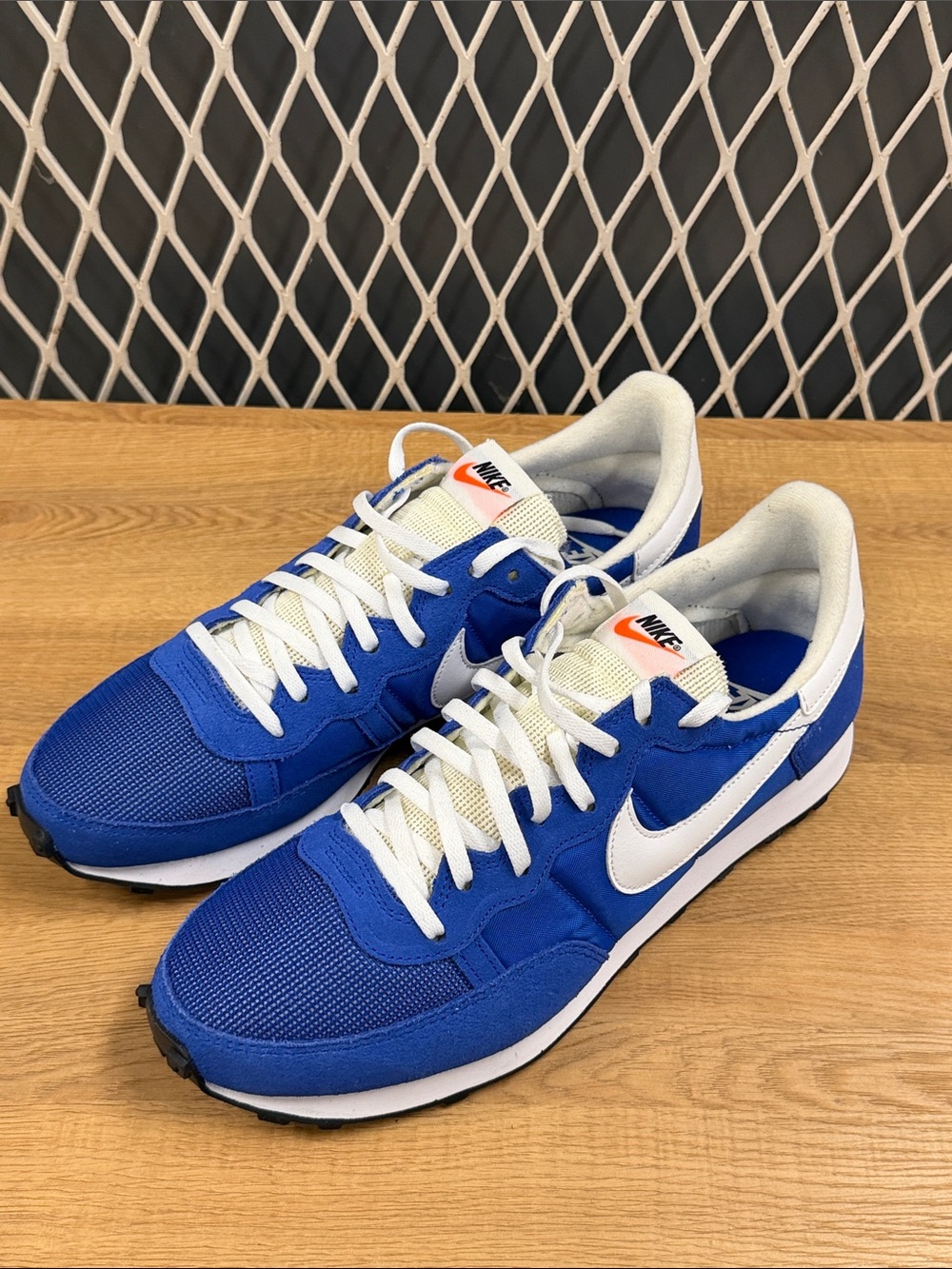 Nike Blue and White Retro Runner Sneakers - Picture 4 of 9